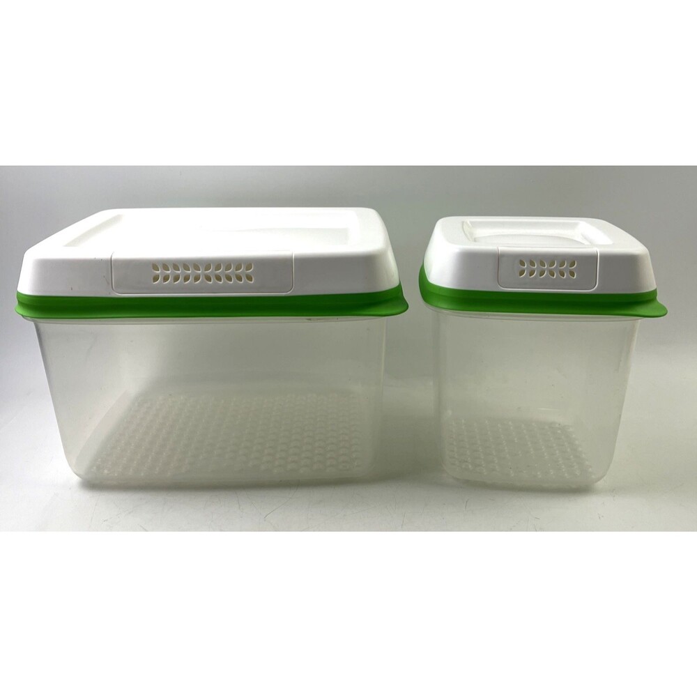 Rubbermaid FreshWorks Produce Saver Container Lot of 2 W/Lids No Inserts